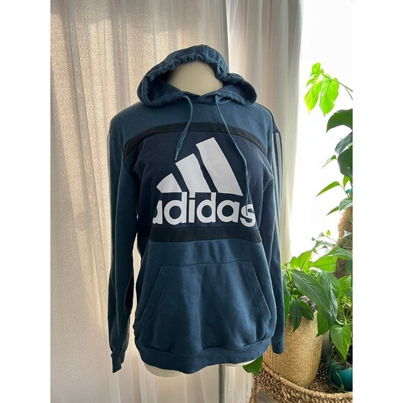 ADIDAS NAVY BLUE HOODIE KIDS SIZE XL - Picture 1 of 9